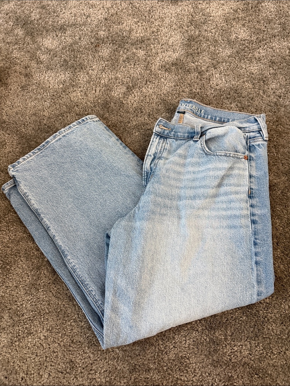 American Eagle Outfitters Light Wash Straight Leg Jeans